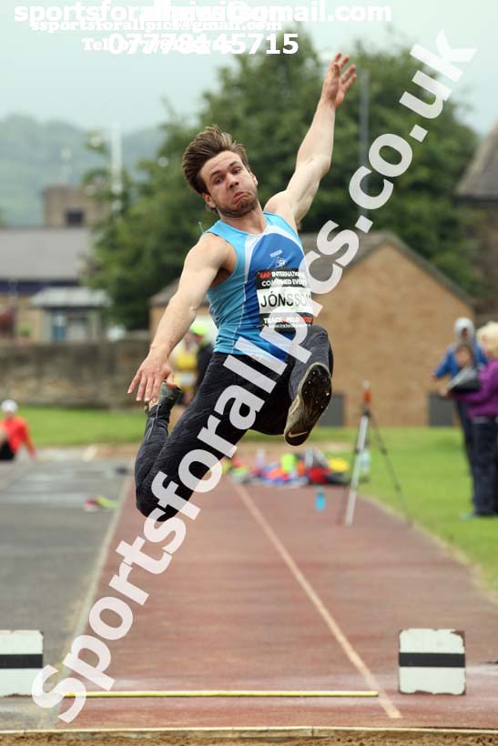 Mens decathlon long jump, EAP International Cominted Events, Hexham. Photo: David T. Hewitson/Sports for All Pics